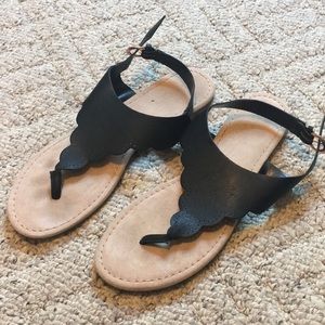 Lauren Conrad Black Strappy Sandals